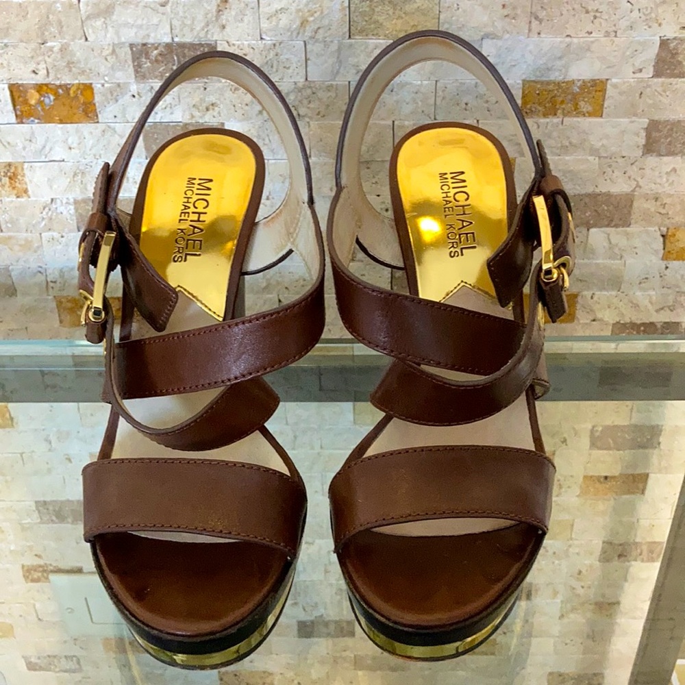 MICHAEL Michael Kors Leather Platform Sandal